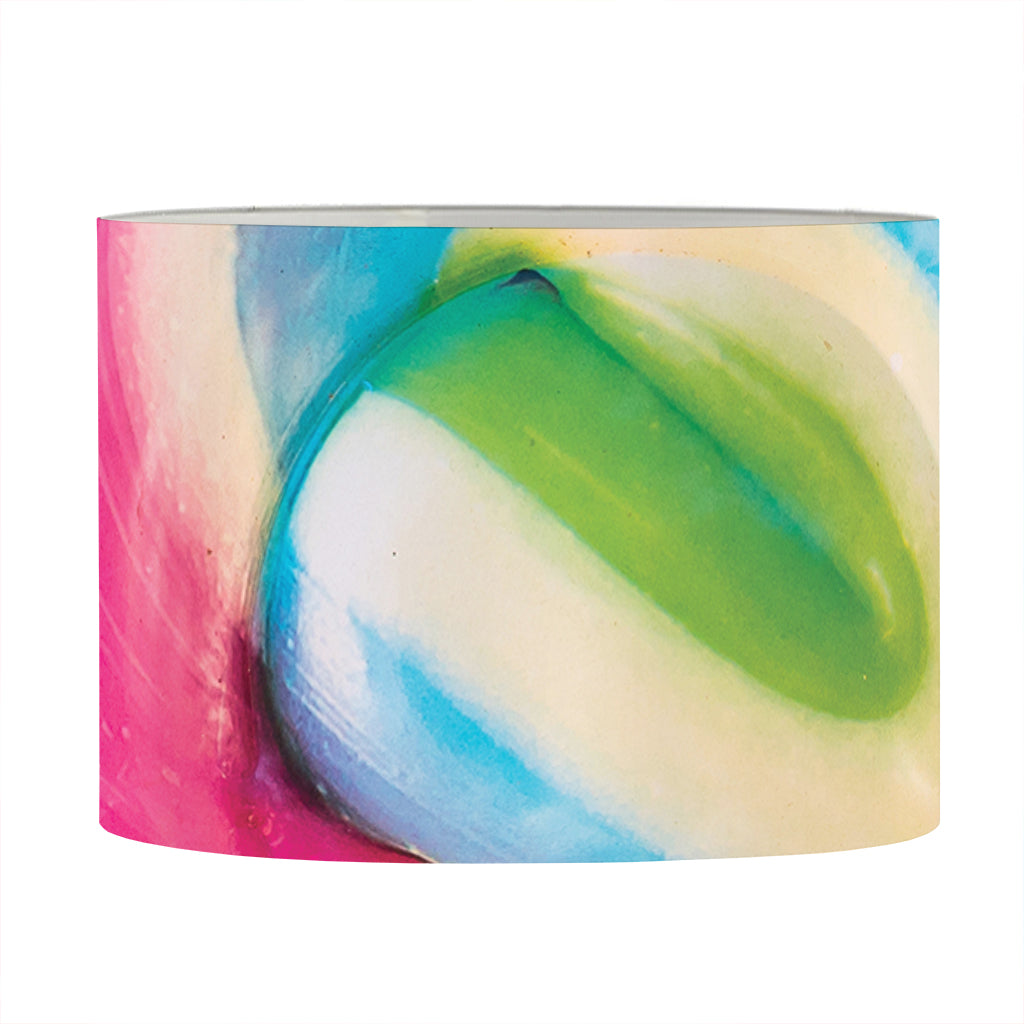 Rainbow Swirl Candy Print Drum Lamp Shade