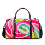 Rainbow Swirl Candy Print Duffle Bag