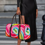 Rainbow Swirl Candy Print Duffle Bag