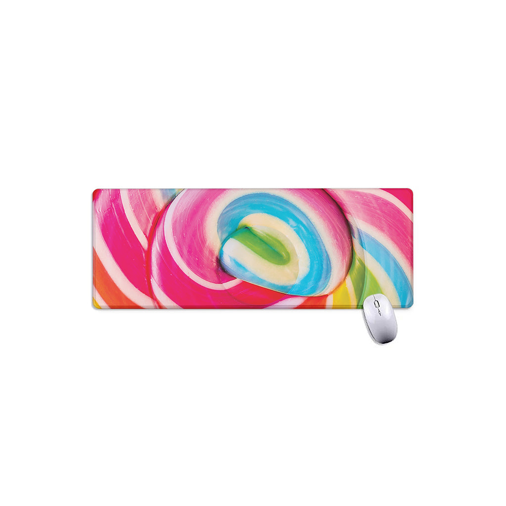 Rainbow Swirl Candy Print Extended Mouse Pad