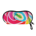 Rainbow Swirl Candy Print Glasses Case