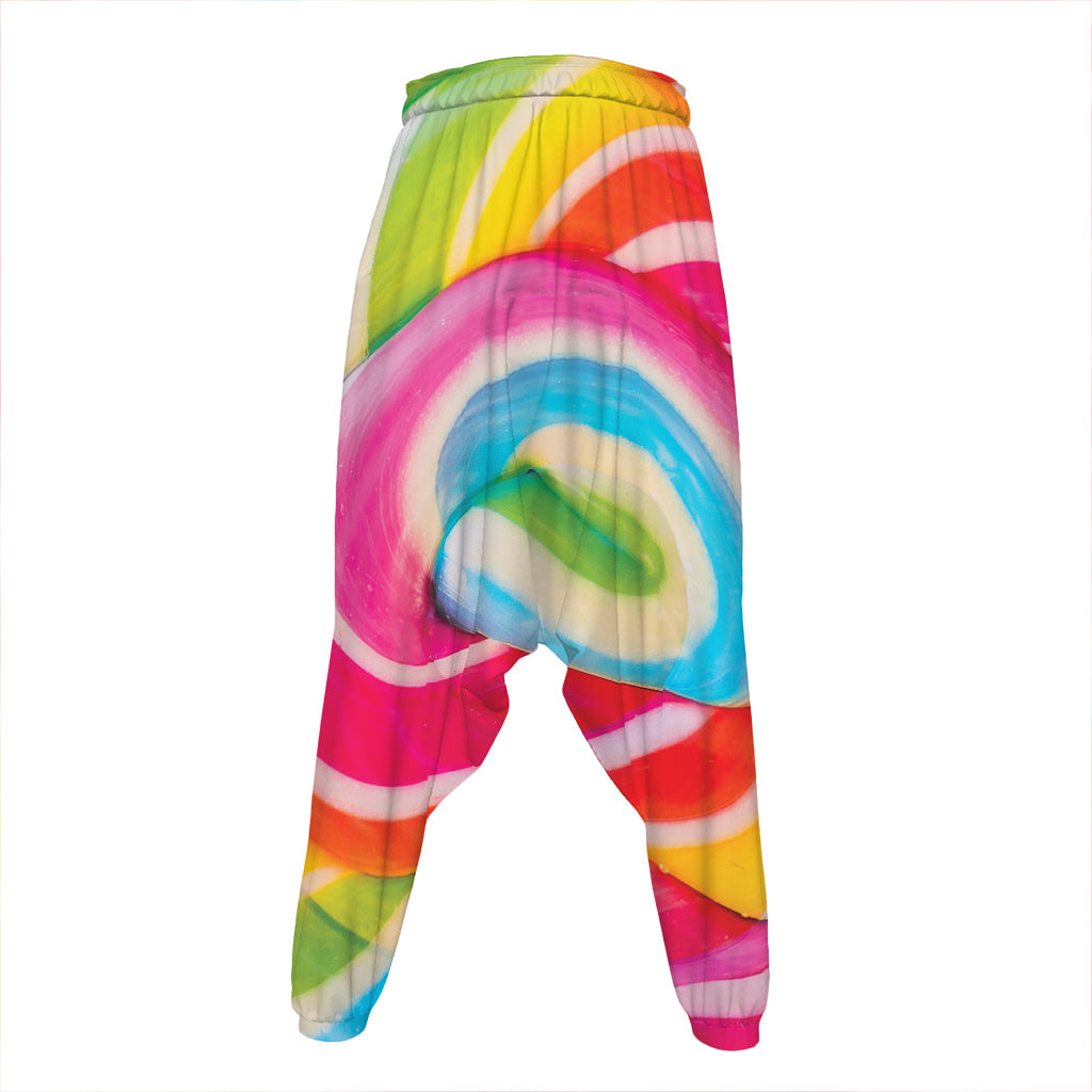 Rainbow Swirl Candy Print Hammer Pants