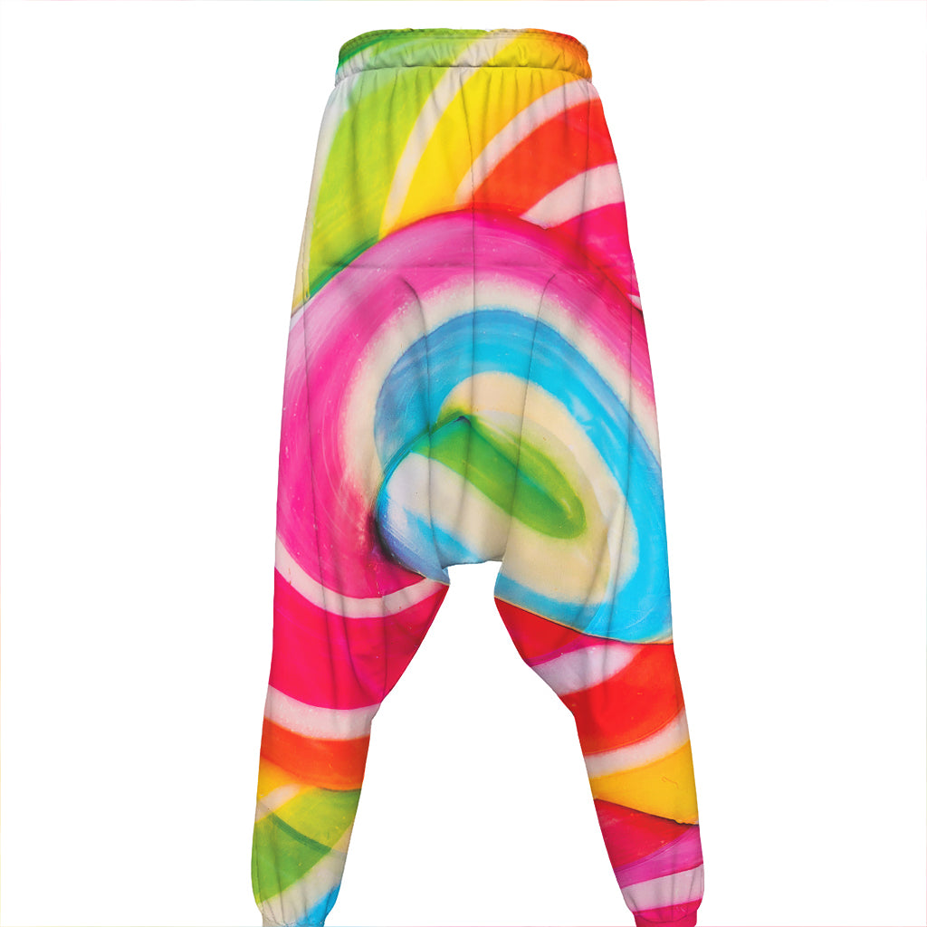 Rainbow Swirl Candy Print Hammer Pants