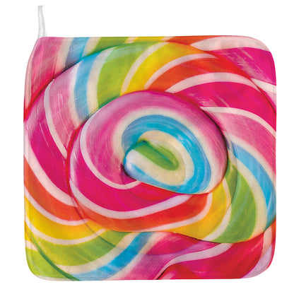 Rainbow Swirl Candy Print Hand Towel