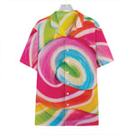 Rainbow Swirl Candy Print Hawaiian Shirt