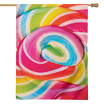 Rainbow Swirl Candy Print House Flag