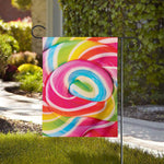 Rainbow Swirl Candy Print House Flag