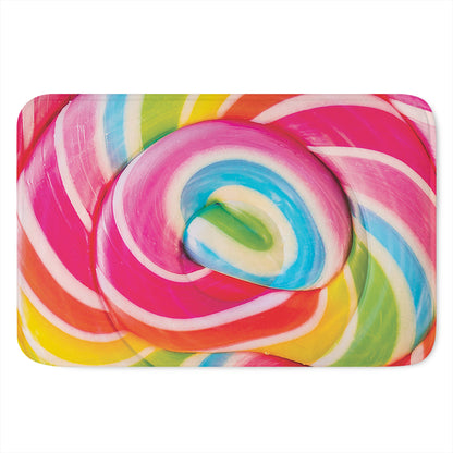 Rainbow Swirl Candy Print Indoor Door Mat