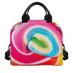 Rainbow Swirl Candy Print Insulated Lunch Bag