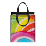 Rainbow Swirl Candy Print Insulated Lunch Tote