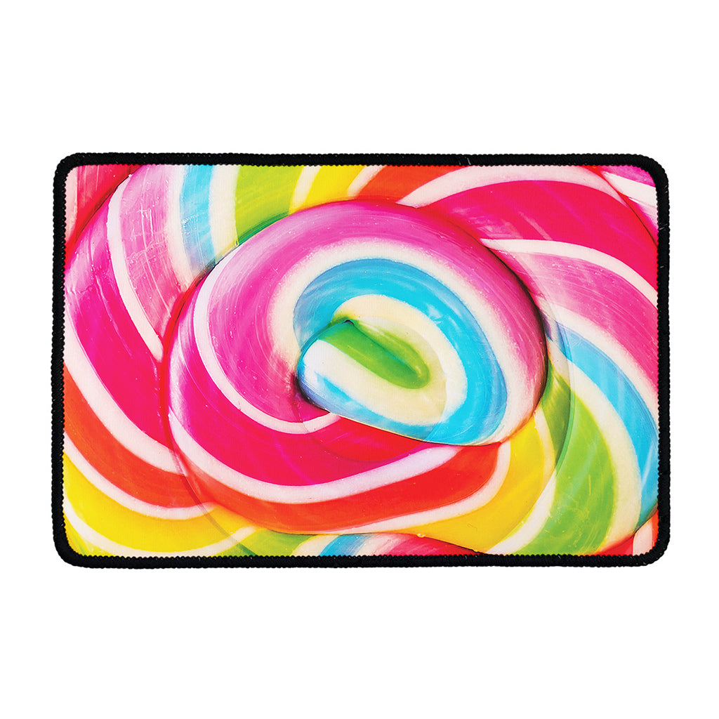 Rainbow Swirl Candy Print Kitchen Mat