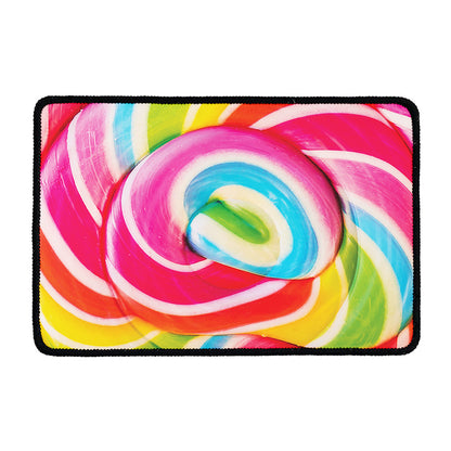 Rainbow Swirl Candy Print Kitchen Mat