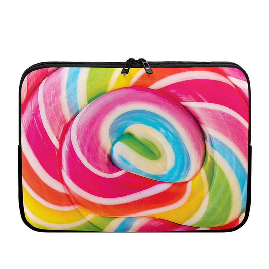 Rainbow Swirl Candy Print Laptop Sleeve