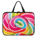 Rainbow Swirl Candy Print Laptop Sleeve With Handle