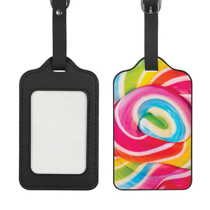 Rainbow Swirl Candy Print Luggage Tag