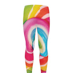 Rainbow Swirl Candy Print Men's leggings