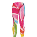 Rainbow Swirl Candy Print Men's leggings