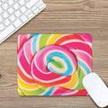 Rainbow Swirl Candy Print Mouse Pad