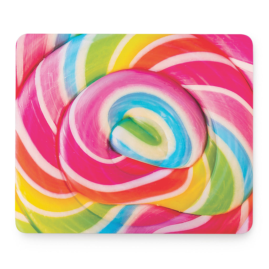 Rainbow Swirl Candy Print Mouse Pad