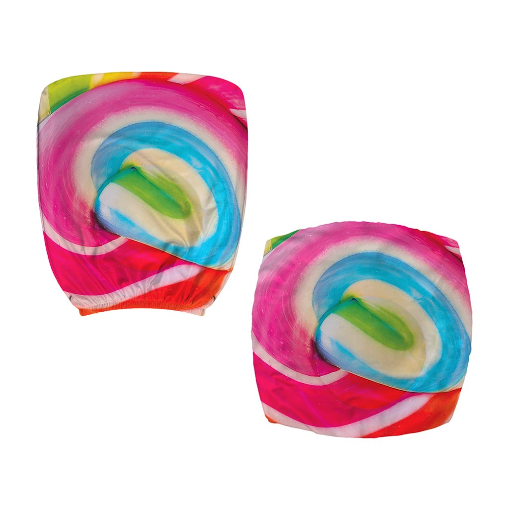 Rainbow Swirl Candy Print Office Chair Cover