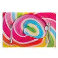 Rainbow Swirl Candy Print Placemat