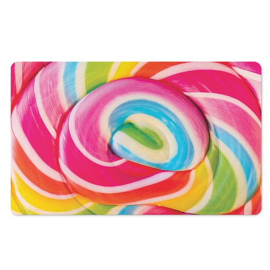 Rainbow Swirl Candy Print Polyester Doormat