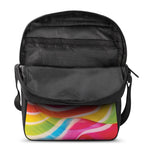 Rainbow Swirl Candy Print Rectangular Crossbody Bag