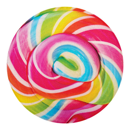 Rainbow Swirl Candy Print Round Blanket