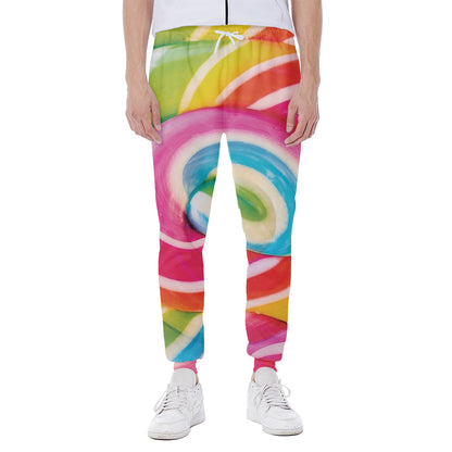 Rainbow Swirl Candy Print Scuba Joggers