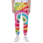 Rainbow Swirl Candy Print Scuba Joggers
