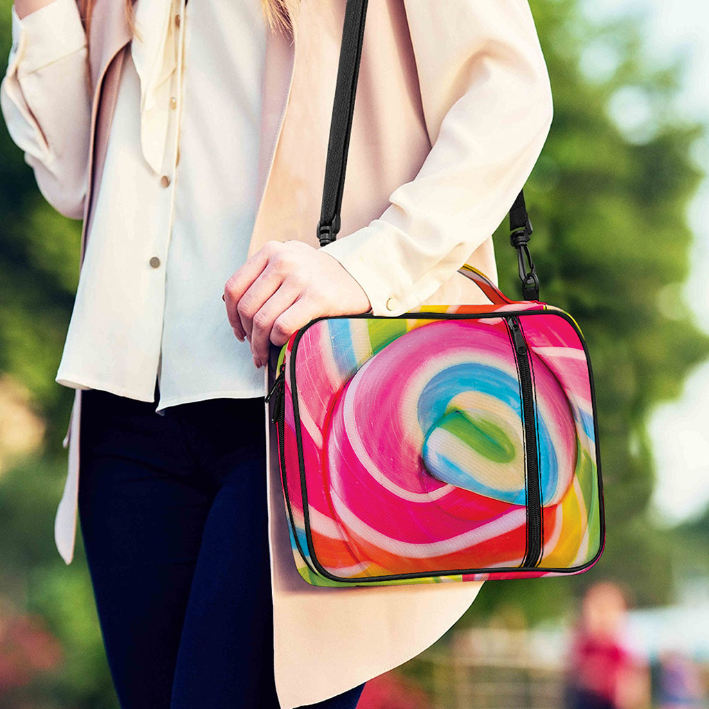 Rainbow Swirl Candy Print Shoulder Strap Bible Bag