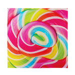 Rainbow Swirl Candy Print Silk Bandana