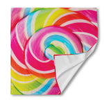 Rainbow Swirl Candy Print Silk Bandana