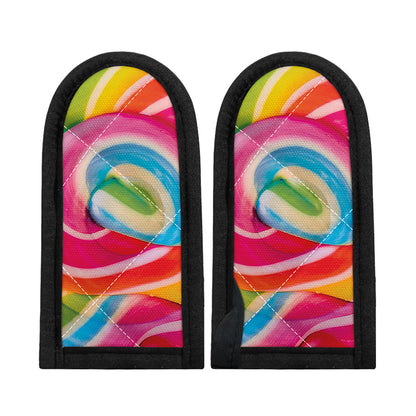 Rainbow Swirl Candy Print Skillet Handle Cover