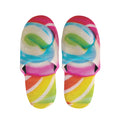 Rainbow Swirl Candy Print Slippers