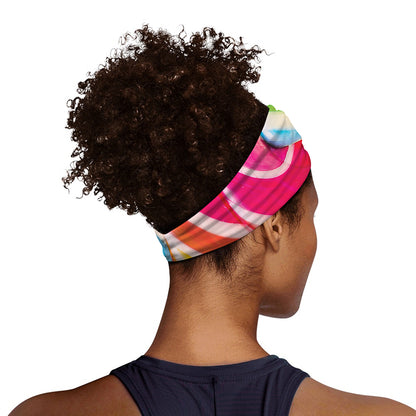 Rainbow Swirl Candy Print Sports Headband