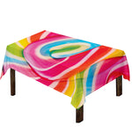 Rainbow Swirl Candy Print Tablecloth