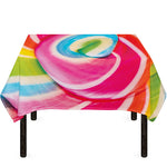 Rainbow Swirl Candy Print Tablecloth