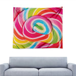Rainbow Swirl Candy Print Tapestry