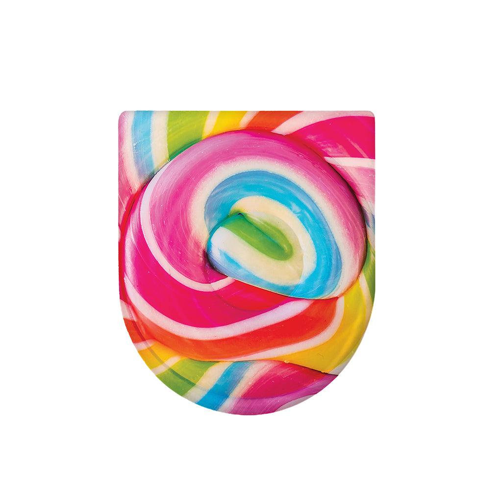Rainbow Swirl Candy Print Toilet Lid Cover