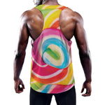 Rainbow Swirl Candy Print Training Tank Top
