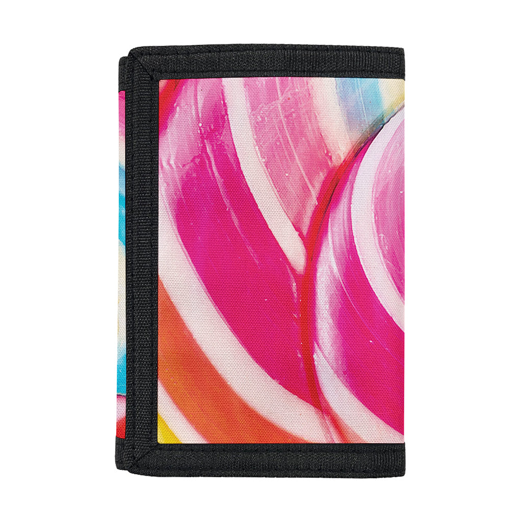 Rainbow Swirl Candy Print Trifold Wallet