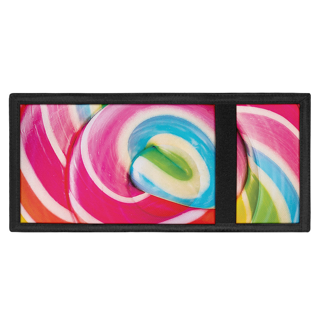 Rainbow Swirl Candy Print Trifold Wallet