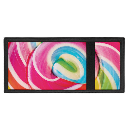Rainbow Swirl Candy Print Trifold Wallet