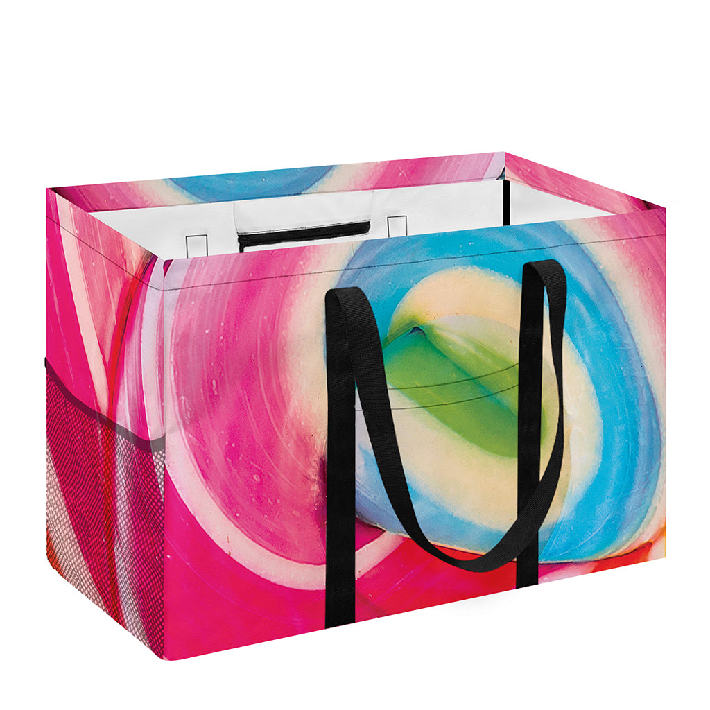 Rainbow Swirl Candy Print Utility Tote Bag