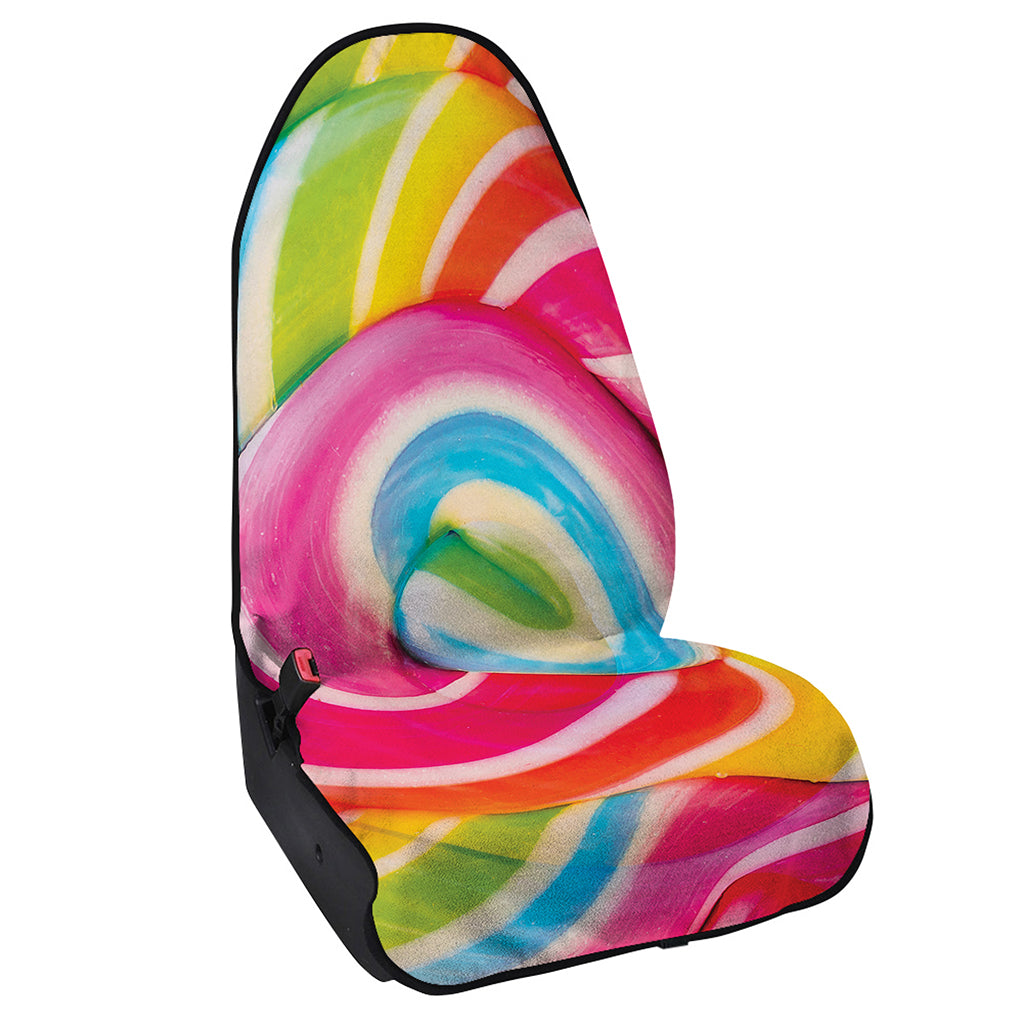 Rainbow Swirl Candy Print Waterproof Car Seat Cover