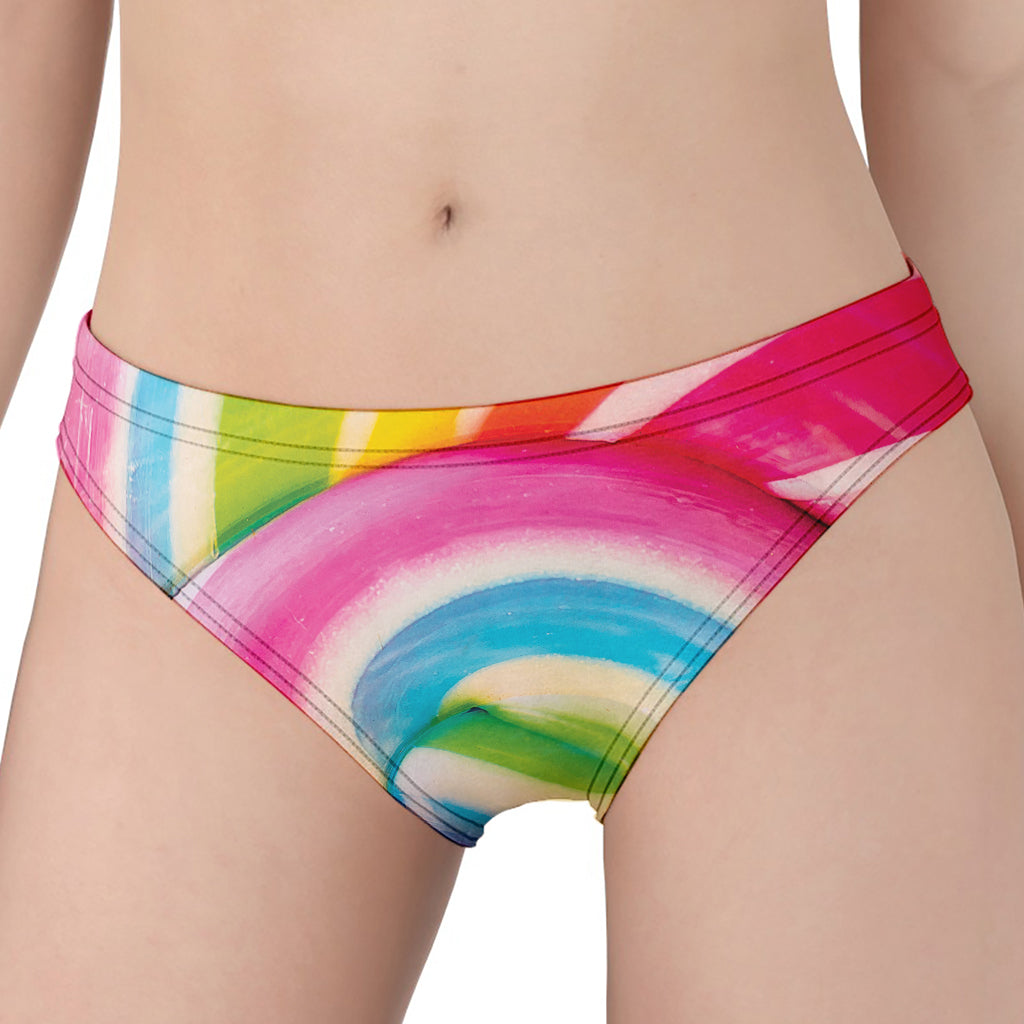 Rainbow Swirl Candy Print Women's Panties