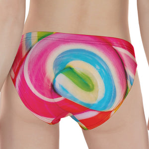 Rainbow Swirl Candy Print Women's Panties