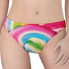 Rainbow Swirl Candy Print Women's Thong