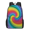 Rainbow Swirl Print 17 Inch Backpack